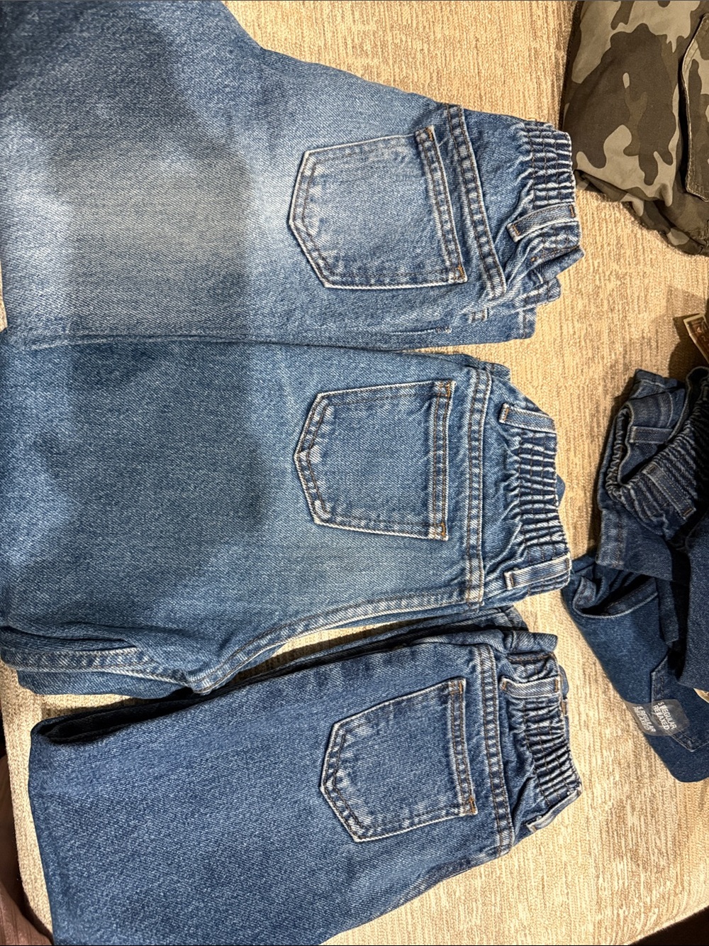 Boys Elastic Waist Blue Denim Jeans
